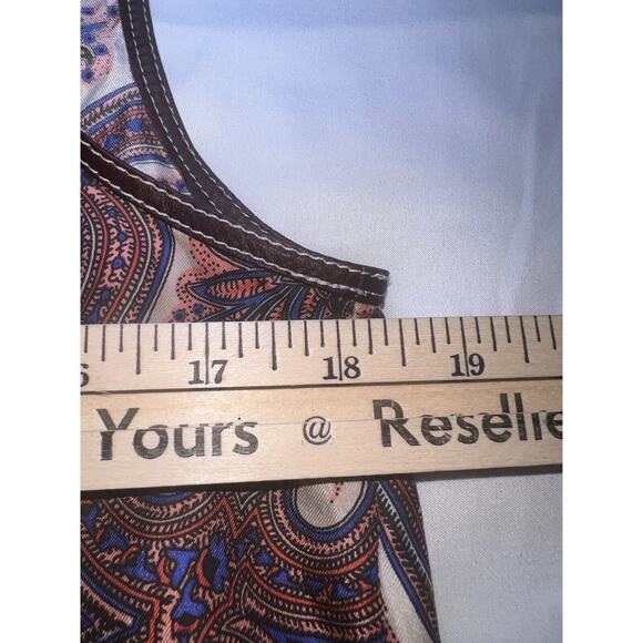 Theory Brindina Veranda Dress Size 6 Purple Paisley Print 100% Silk Shift Mini - Picture 9 of 16